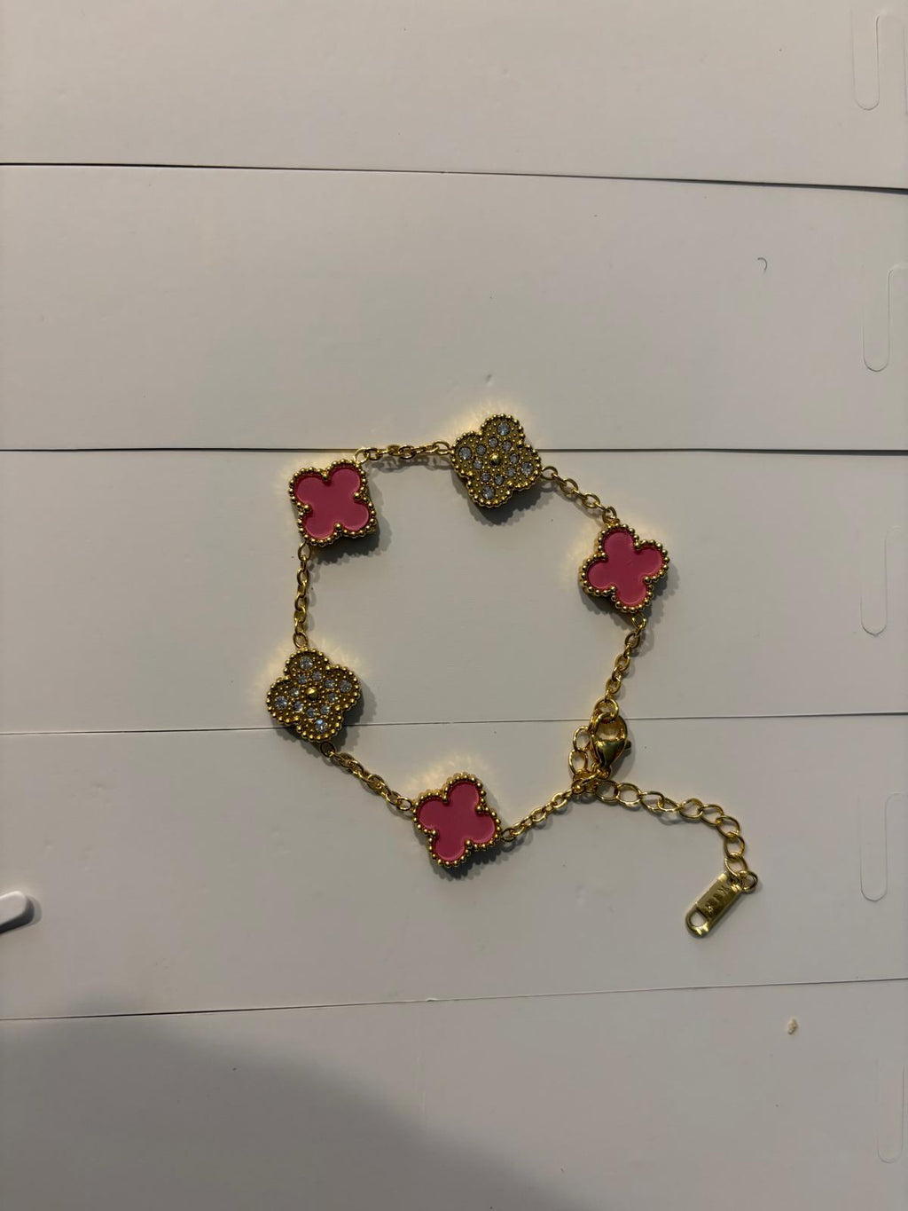Four Leaf Stainless Steel Charm Bracelet