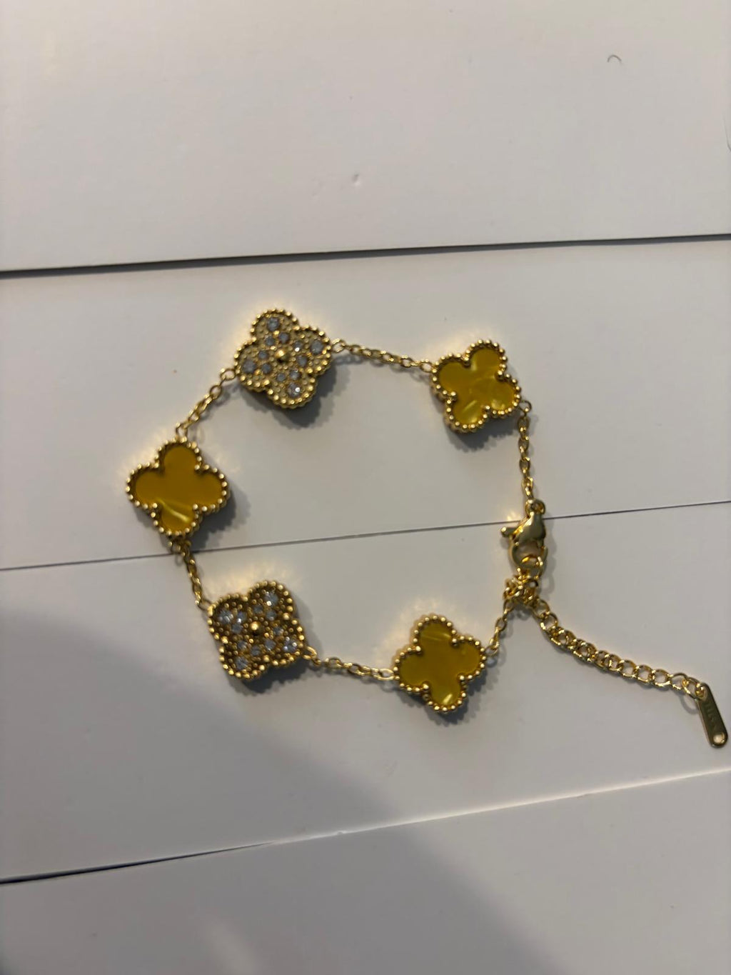 Four Leaf Stainless Steel Charm Bracelet